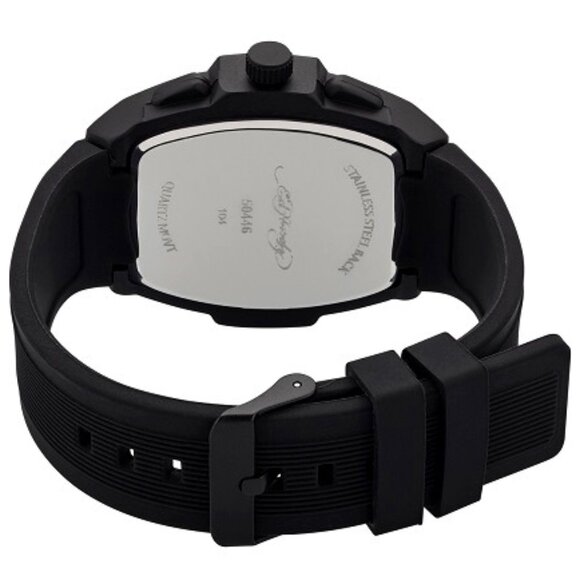 ED HARDY TONNEAU BLACK/RED/SILVER 3 HAND MEN'S SILICONE STRAP WATCH**NEW! - Picture 4 of 4